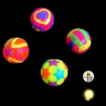 Bola Bekel Berduri Menyala Berwarna Terang (12 pcs)