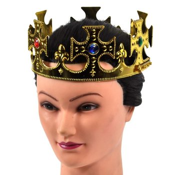 Mahkota Raja Warna Emas - Model Salib (12 pcs)
