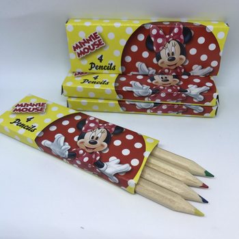 Disney - Minnie Mouse Set 4 Pcs Pensil Warna Kecil dalam Kotak (48 pcs)
