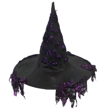 Topi Penyihir dengan Rumbai Ungu (6 pcs)