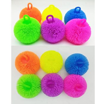 BOLA PUFFER WARNA CERAH - 8CM - DALAM DISPLAY (12 pcs)