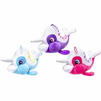 Boneka Narwhal Bercula - 23 cm - Campuran Warna (12 pcs)