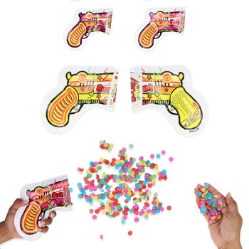 Pistol Confetti Tiup Sendiri (100 Pcs)