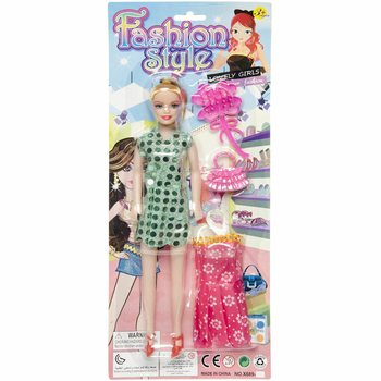 Boneka Fashion dengan Gaun di Kemasan Kartu (12 pcs)