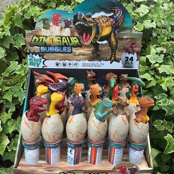 Tongkat Gelembung Sabun Dinosaurus 3D (24 pcs dalam display)