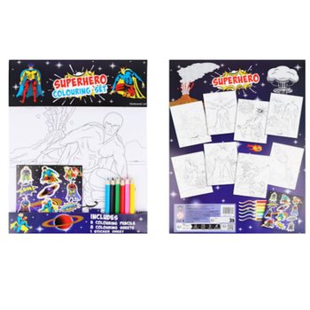 SET MEWARNAI BESAR - MODEL: SUPERHERO - 22x30x1 CM (12 pcs)