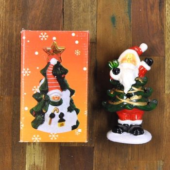 Tempat Lilin Tealight Model Pohon Natal dengan Figur (4 pcs)