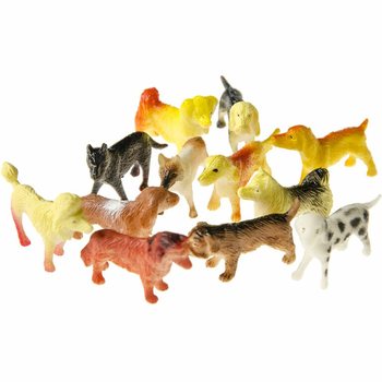 Set 12 Buah Figur Mainan Anjing & Kucing