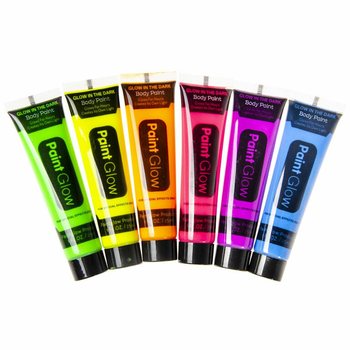 Cat Wajah NEON Glow in the Dark - Aktif di Blacklight (Display 24 pcs)