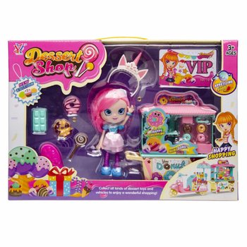 SET MAINAN TOKO DONAT DENGAN BONEKA DAN BANYAK AKSESORI - KOTAK HADIAH MEWAH (1 Pcs)