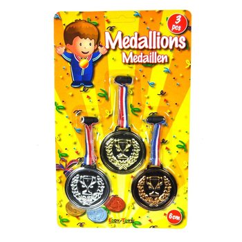 Set Medali 3 Bagian pada Kartu (12 pcs)