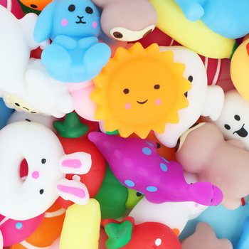 Mainan Squishy Campur dalam Ember (100 pcs)