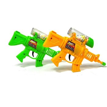 Pistol Mainan Bunyi Kerincingan dengan Permen (12 pcs)