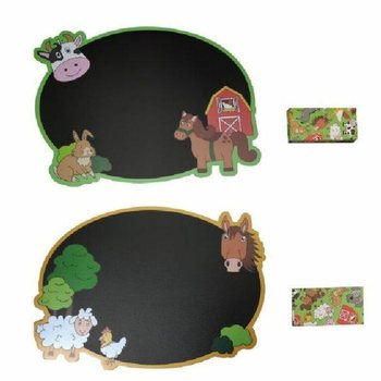 Papan Tulis Kapur Hewan Ternak Termasuk Kapur Tulis isi 24 pcs