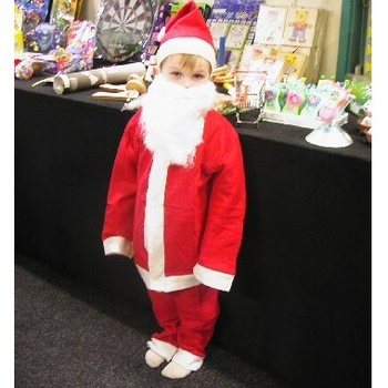 Kostum Santa Claus Anak | Set Natal 4 Pcs