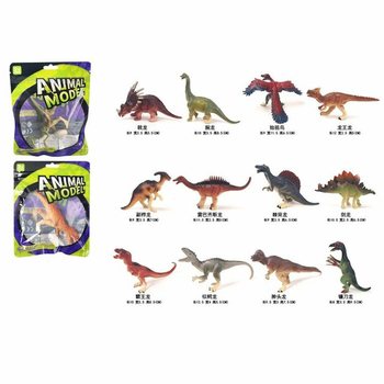 Mainan Miniatur Dinosaurus Campur - dalam Kantong Hadiah (12 pcs)