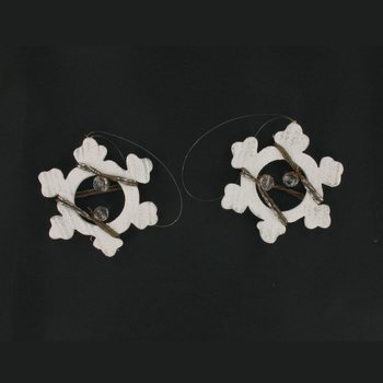 2 Pcs Gantungan Snowflake Kayu (12 set)