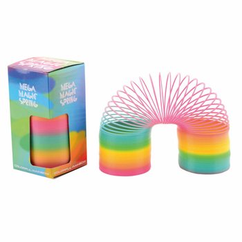 Mainan Per Spiral Pelangi XL - Slinky Rainbow Besar dalam Kotak (6 pcs)