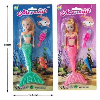 Boneka Duyung / Mermaid dengan Kartu (6 pcs)
