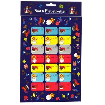 3 LEMBAR - LABEL HADIAH SINTERKLAAS (12 pcs)