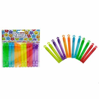 Tongkat Gelembung Sabun Bintang Warna-warni (12 Pcs)