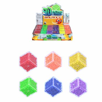 Mainan Labirin Kubus Edukasi Bola dalam Display (24 pcs)