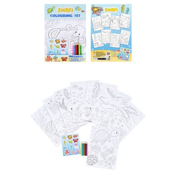 SET MEWARNAI BESAR - MODEL: SEA LIFE - Dim 22x30x1 CM (12 pcs)