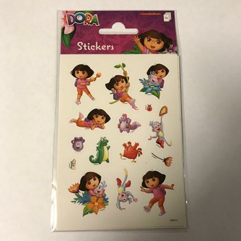 Lembaran Stiker Dora, Ukuran 16 x 9 cm (10 pcs)