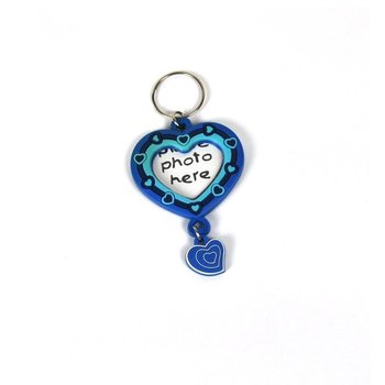 Gantungan Kunci Bingkai Foto Hati - Biru (35 pcs)