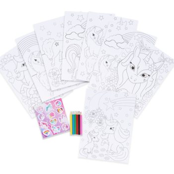 SET MEWARNAI BESAR UNICORN - 22x30x1 CM (12 pcs)