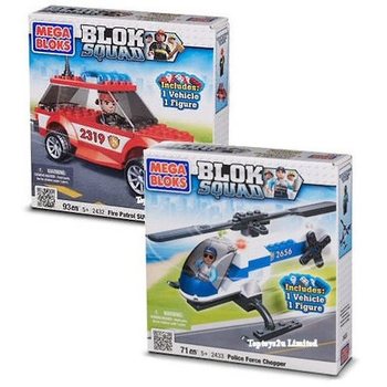 MEGA BLOKS - SUV PATROLI PEMADAM KEBAKARAN & HELIKOPTER POLISI (2 pcs.)