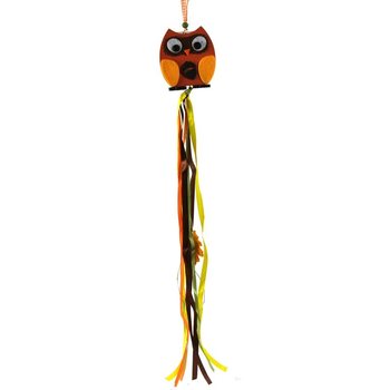 GANTUNGAN DEKORASI - MODEL: BURUNG HANTU KAYU (8 pcs)