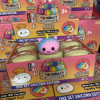 RAGE - Squishy Bun Dumplings BESAR - EDISI UNICORN (8.5 x 8.5 x 7.5 cm) (12 pcs)