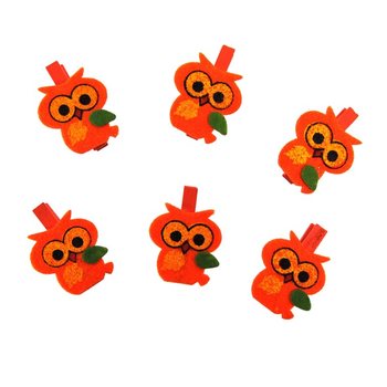 Jepit Dekorasi Isi 6 - Model: Burung Hantu (24 set)