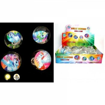 Bola Bekel Unicorn Besar yang Menyala, 6,5 CM (12 pcs)