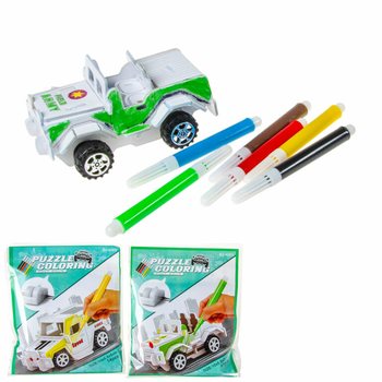 Puzzle 3D Rakit & Warnai Mobil Sendiri (12 pcs)
