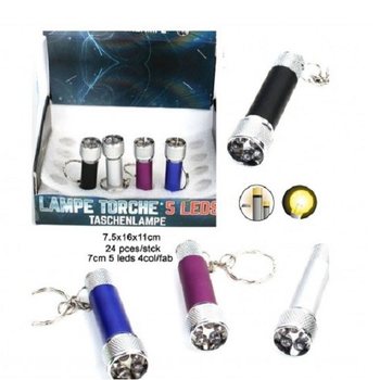 Senter 5 LED Gantungan Kunci dalam Display (24 pcs)