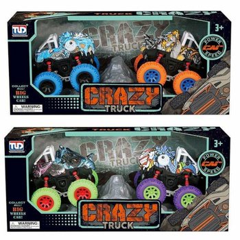 Set 2 pcs Monster Truck Dinosaurus Inersia dalam Kotak Hadiah Mewah - Mix Warna