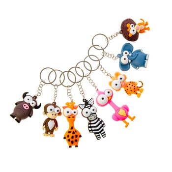 Gantungan Kunci Hewan Lucu - Mix Hewan Mata Besar (48 pcs)