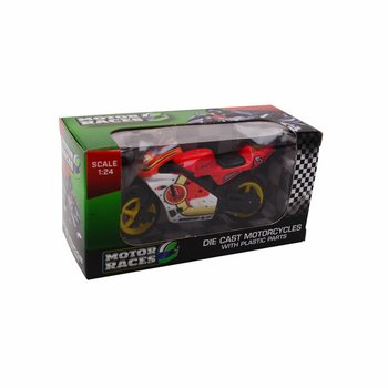 SEPEDA MOTOR SUPER SPORT DIE CAST, SKALA 1:24 DALAM DISPLAY (24 pcs)