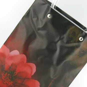 TAS BELANJA / KANTONG BESAR HITAM/MAWAR MERAH (12 pcs)