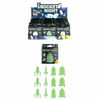 Stiker Glow in the Dark Roket & Luar Angkasa Plafon Display (24 pcs)
