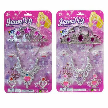 SET KECANTIKAN PUTRI DENGAN TIARA, ANTING, KALUNG & CINCIN