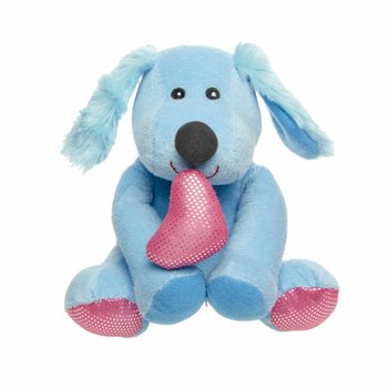 BONEKA ANJING DENGAN HATI - 17 CM - WARNA MIX (12 pcs)
