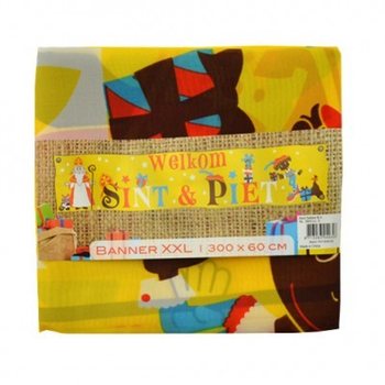 SPANDUK SELAMAT DATANG SINTERKLAAS & PIET XXL 300 X 60 CM (7 pcs)