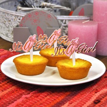 Tusukan Cupcake Kelahiran - It's a Girl (12 pcs)