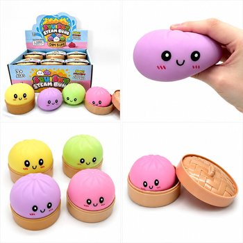 RAGE - Mainan Squishy Dumpling Bakpao BESAR (8.5x8.5x4.8 cm) - Viral Fidget Toy 2026 (12 Pcs)