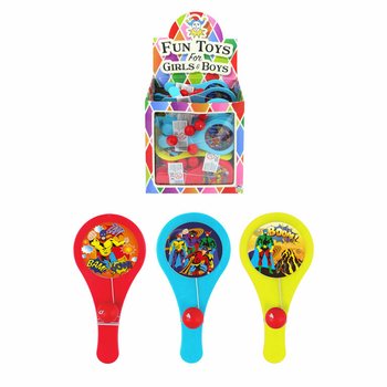 Mainan Paddle Bat Superhero - Display (96 buah)