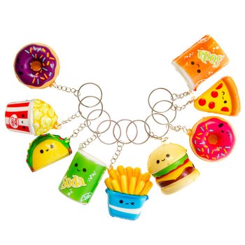 Gantungan Kunci Squishy Fast Food dalam Display (24 pcs)