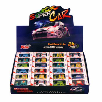 Mobil Pull Back Kecil dalam Kotak Hadiah - Display (24 pcs)